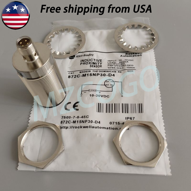 872CM15NP30D4 Proximity Sensor Switch For Allen Bradley 872C-M15NP30-D4 10-30VDC