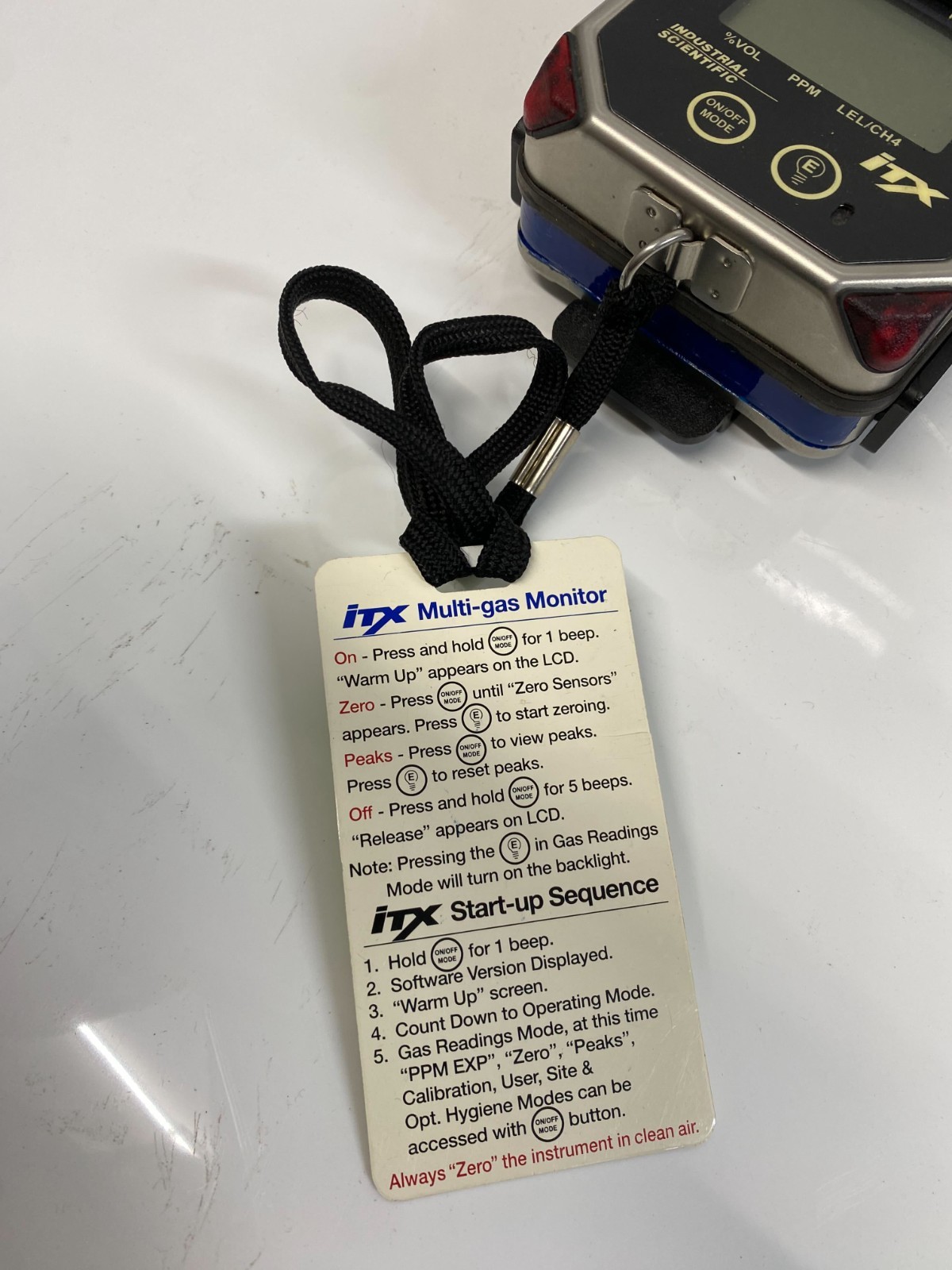 Industrial Scientific Corporation ITX Gas Monitor with ISP Pump
