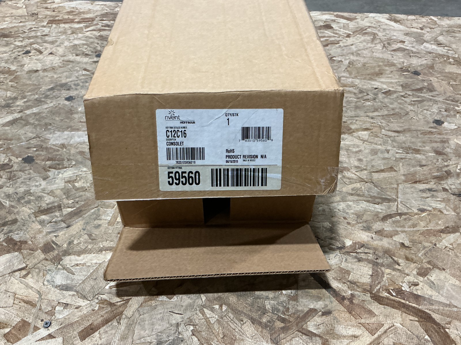 New nVent Hoffman C12C16 Consolet Enclosure Sloped Cover 12x16x9.09 Grey 59560