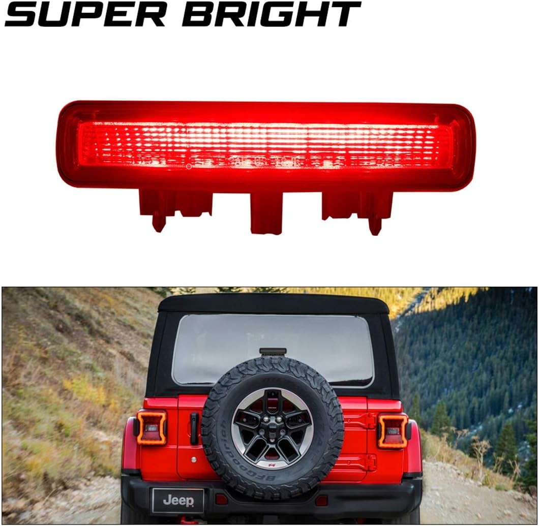LED 3rd Brake Light for 2018-2025 Jeep Wrangler JL/ 4xe Accessories Third Br