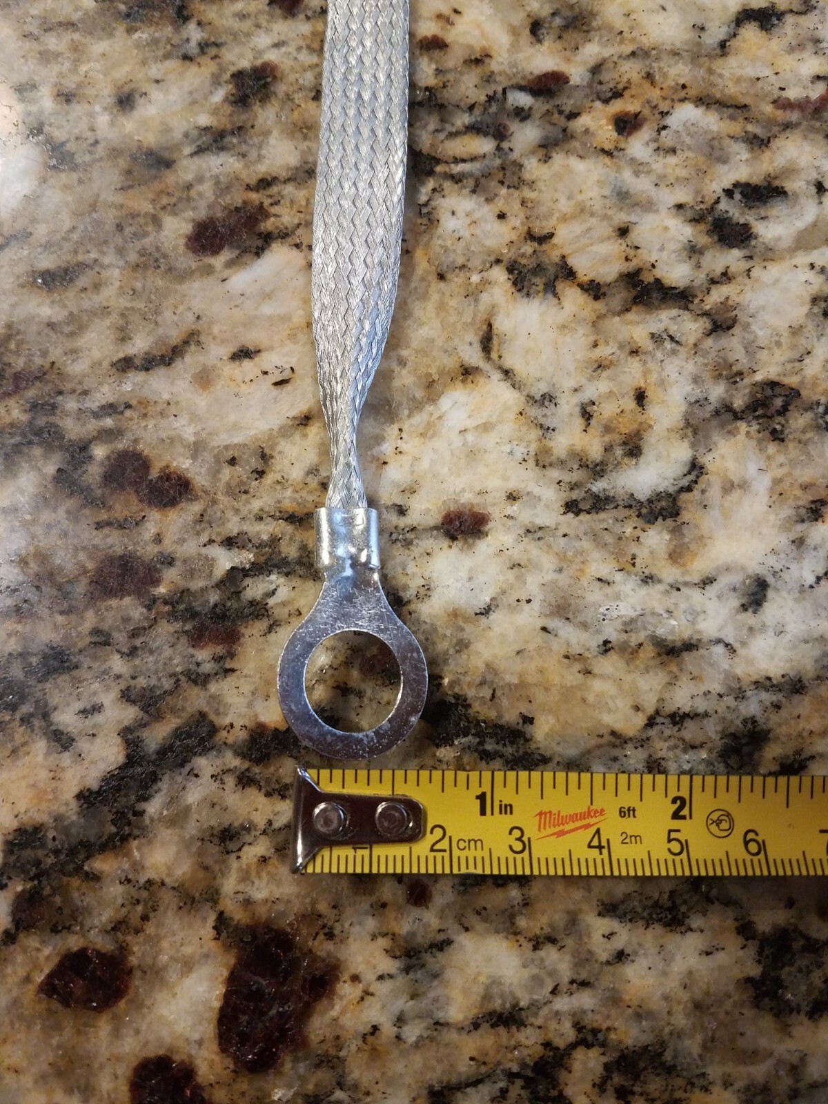 12″ x 1/2″ Braided Flat Tinned Ground Straps 1/2 inch Ring to 1/2 inch Ring