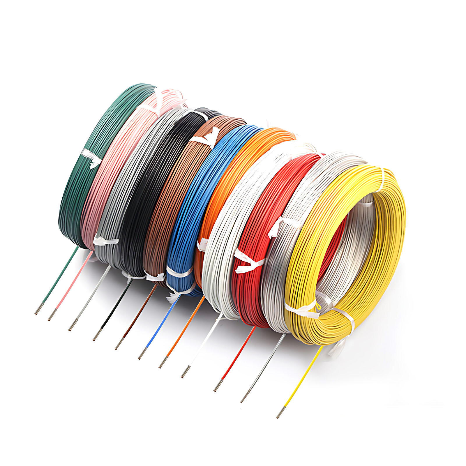 PTFE Cable Wire Flexible Tinned Copper Stranded 7 9 11 13 14 16 18 19 20~ 25 AWG
