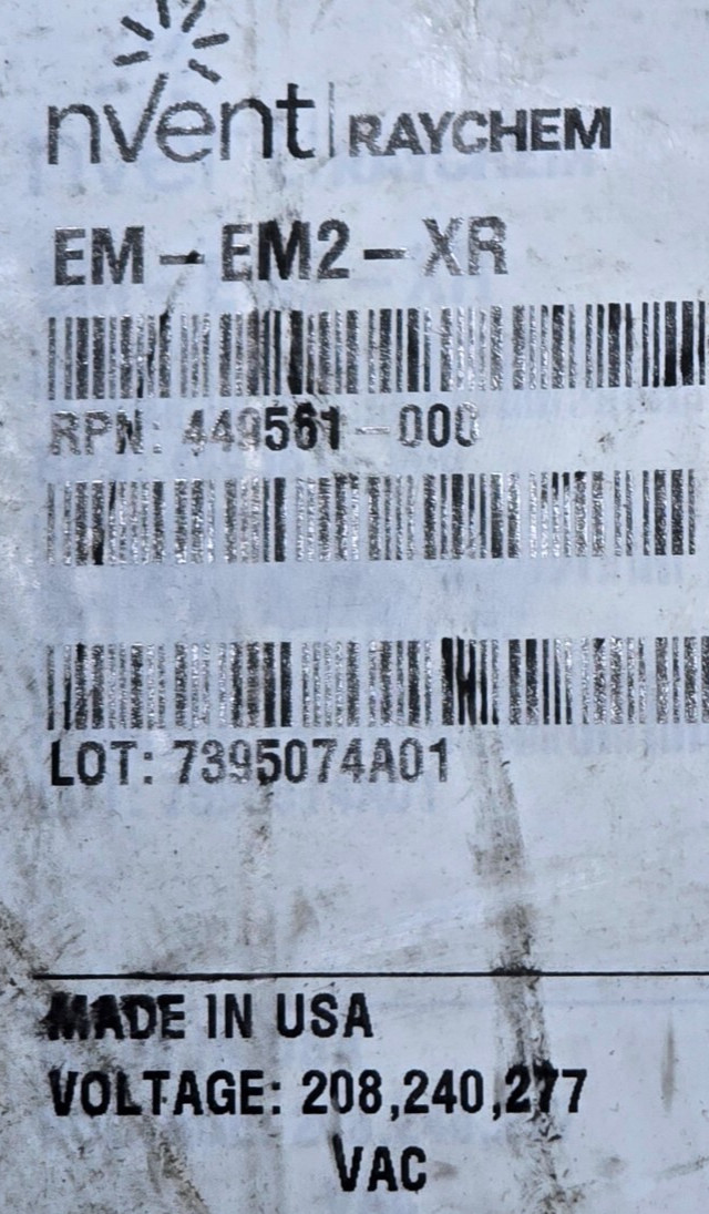 nVent/Raychem EM2-XR ElectroMelt Self-Regulating De-icing Cable 40W/ft 277V /1ft