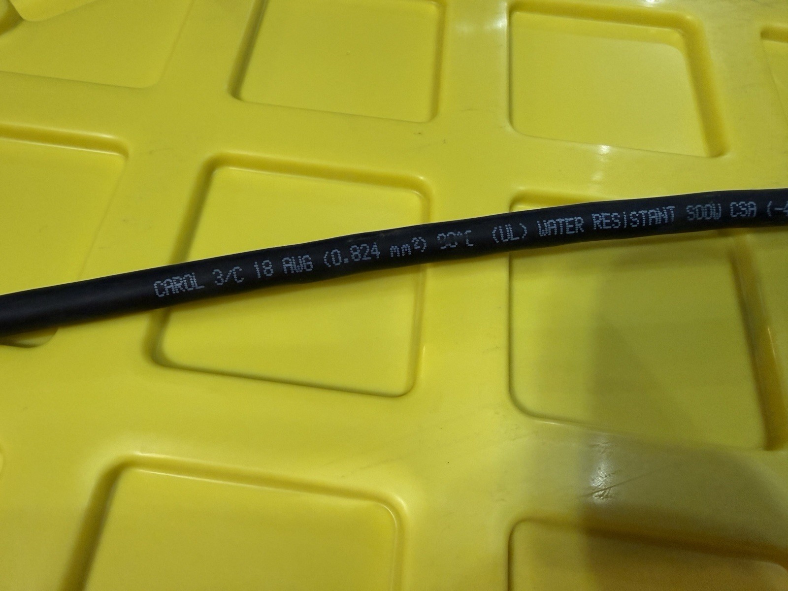 Carol 3/C 18 AWG P-7K-123033 Power Cord Approx. 7.5’ Long