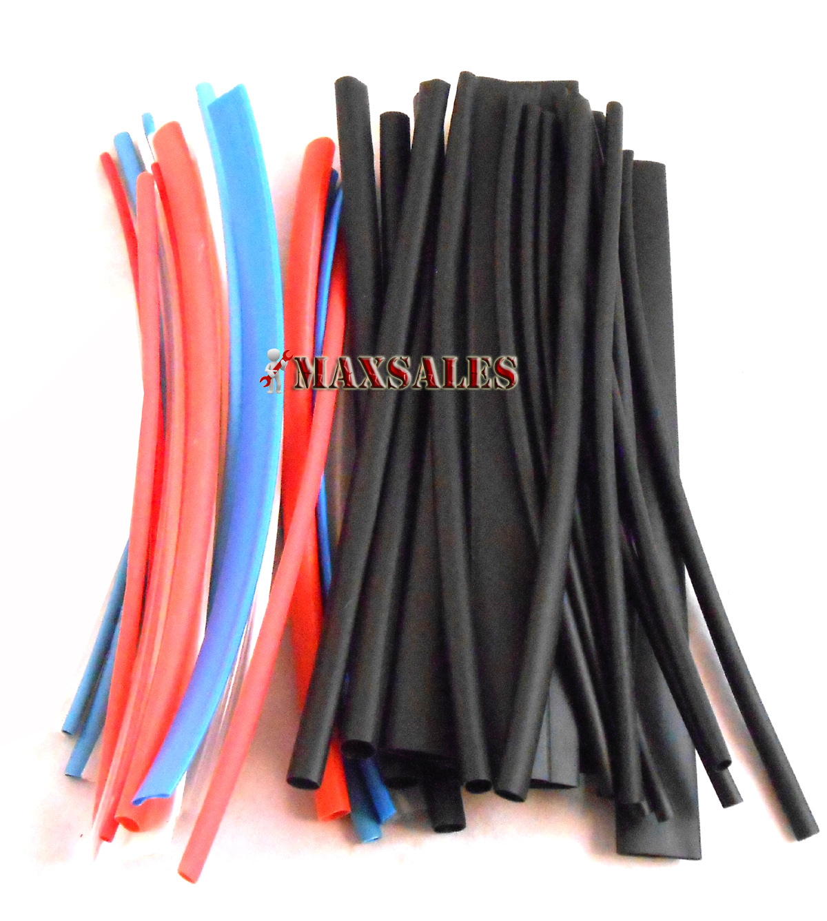 96 BLACK & COLOR HEAT SHRINK TUBING WRAP SLEEVES WIRE 3/8,1/2,1/8,1/16,3/16,1/4″