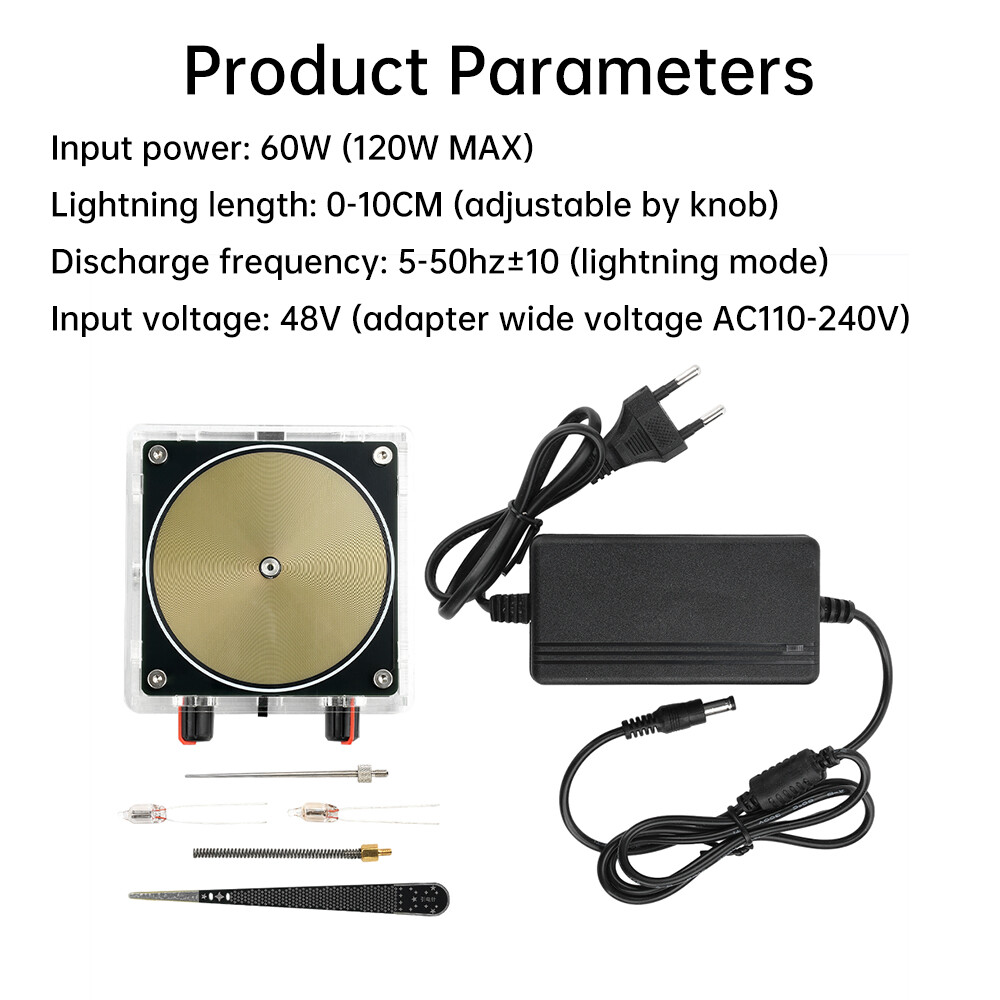 110-220V Bluetooth Music Tesla Coil Arc Generator Artificial Lightning Touchable