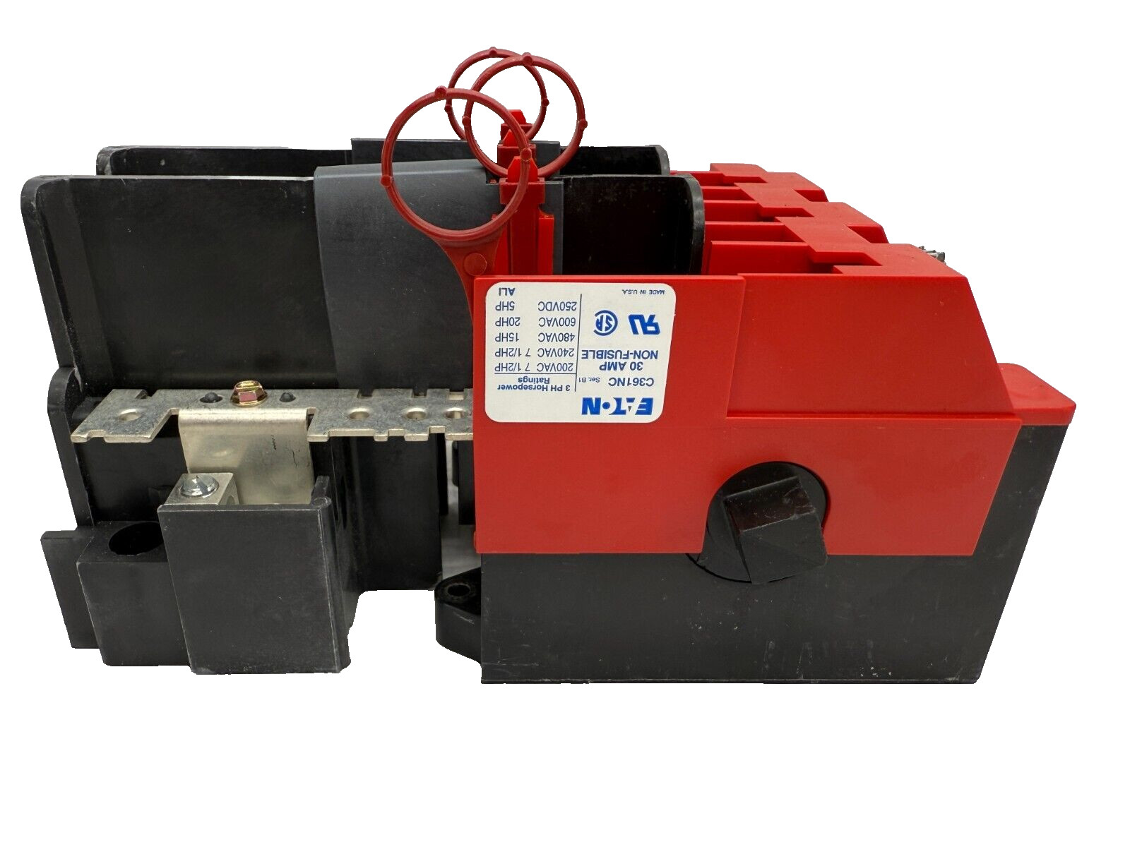 Eaton Culter Hammer C361NC Disconnect Switch,Non-fusible,30A,3 Phase, #2-14 AWG