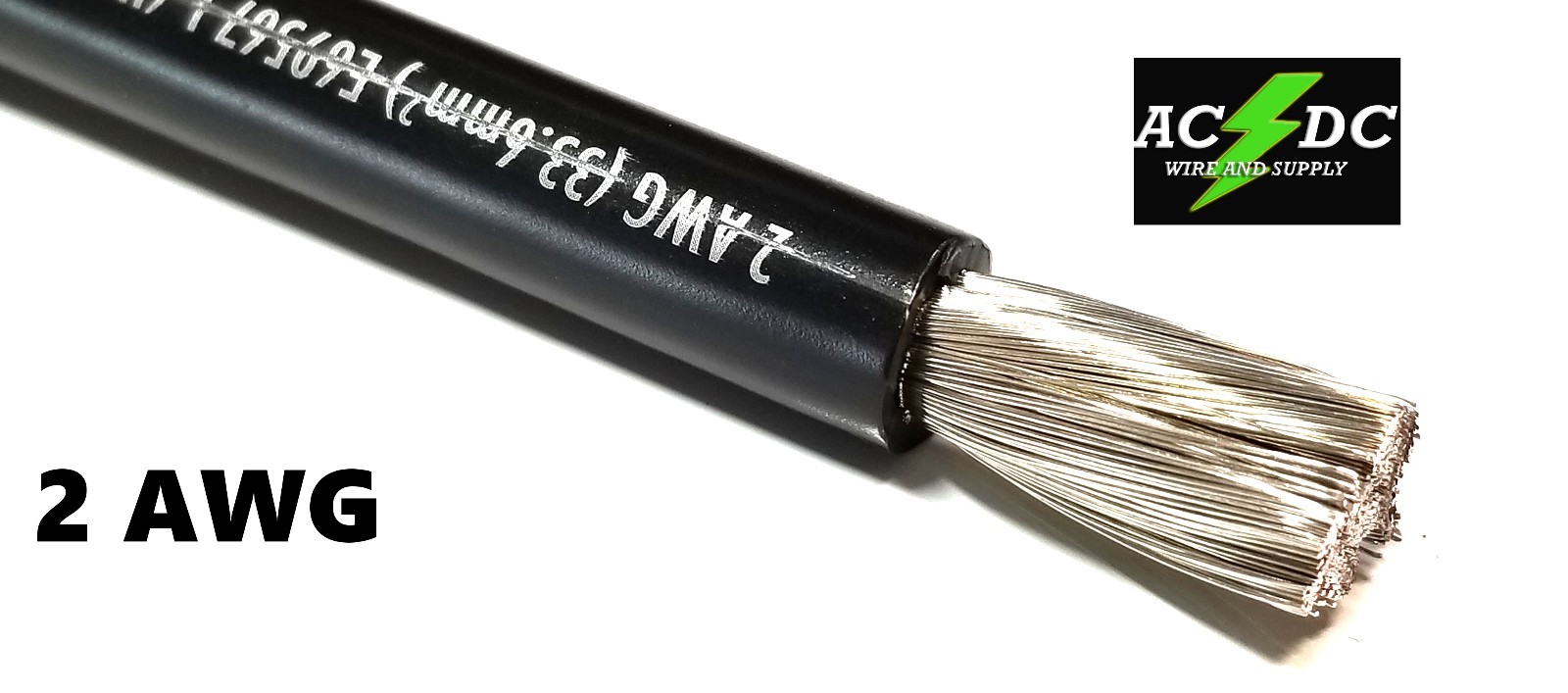 Battery Cable Marine Grade Tinned Copper 6, 4, 2 1 1/0 2/0 AWG PER Foot SGT