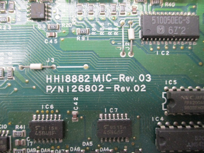 INDUSTRIAL SPARE PART HH18882MIC REV. 03 126802 REV. 02 UNMP