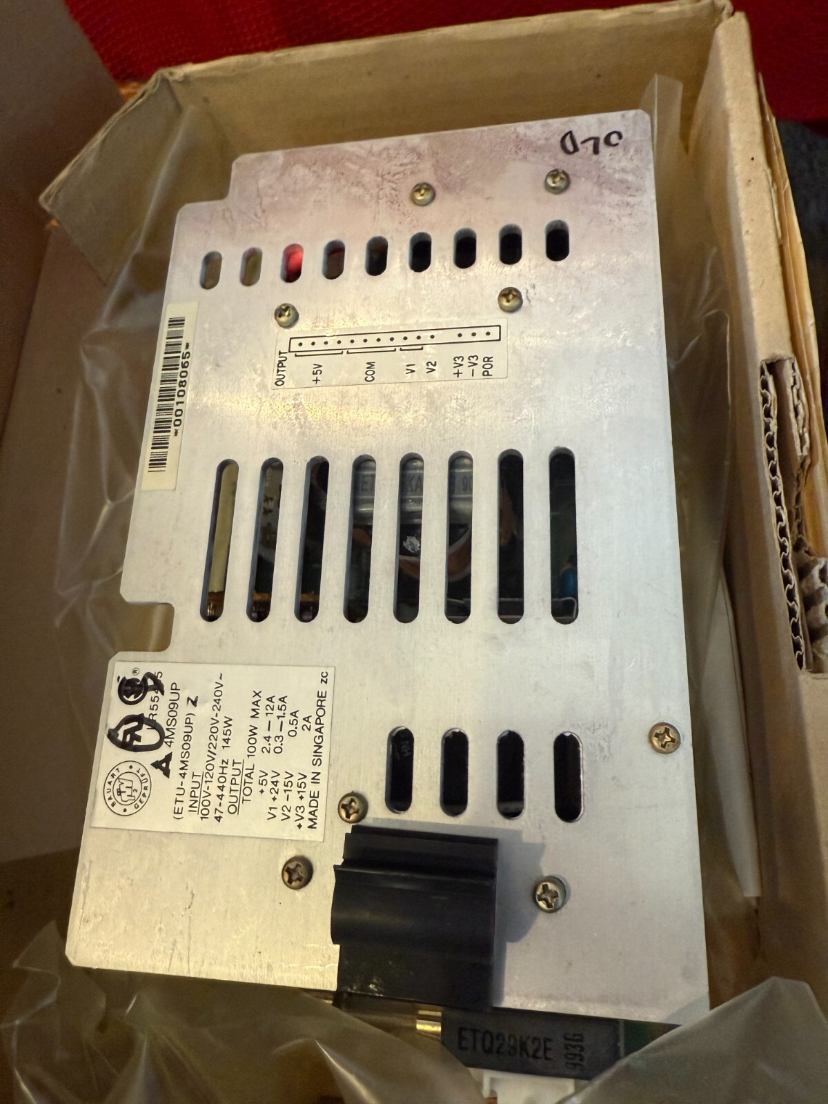 NEW Old Stock RARE MATSUSHITA ELECTRIC Power Supply 4 Hp 8452A # ETU-4MS09UPZ +