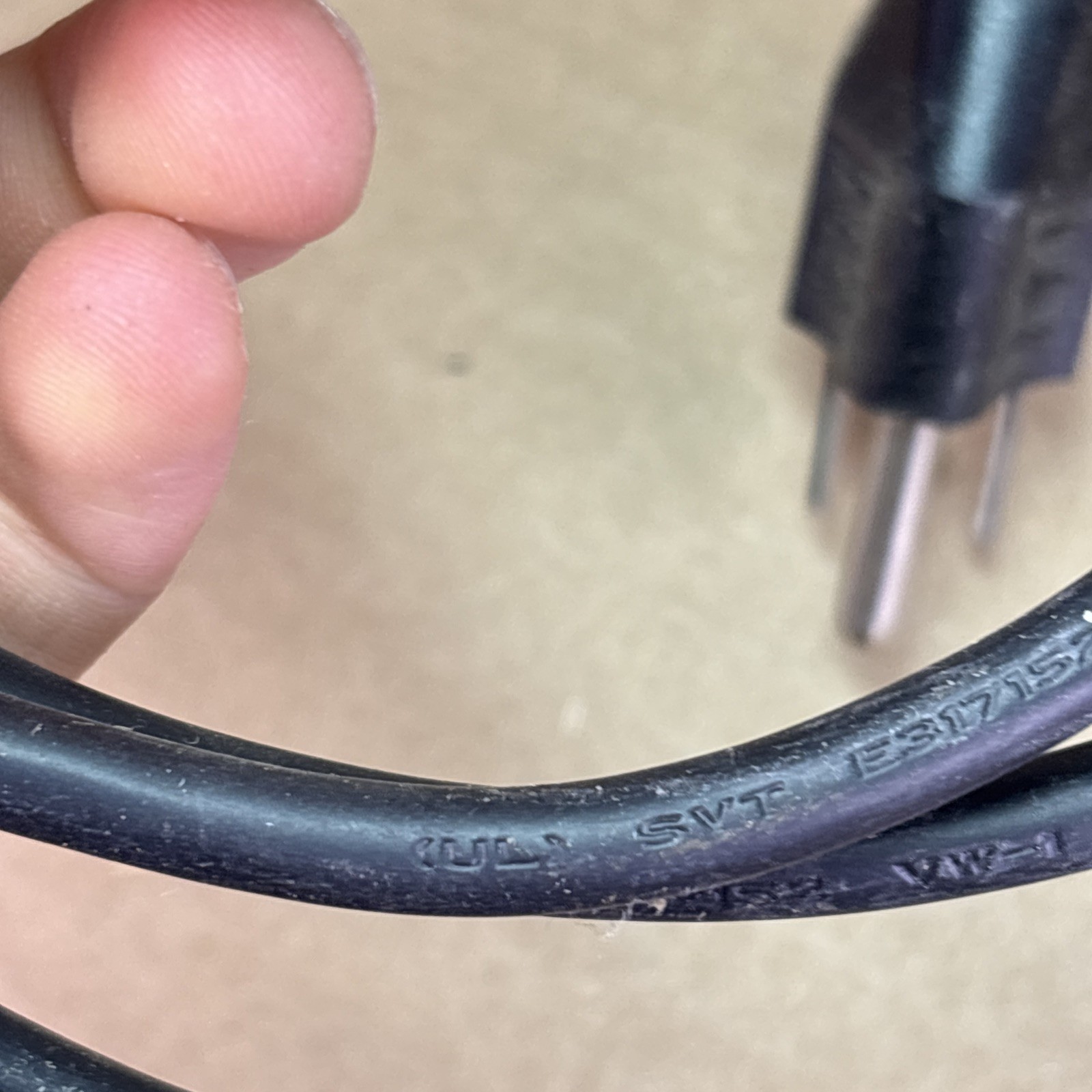 Used Baohing CSA SVT LL112007-1 VW-1, 18AWG LF, 300V, 105C, 5ft Power Cable