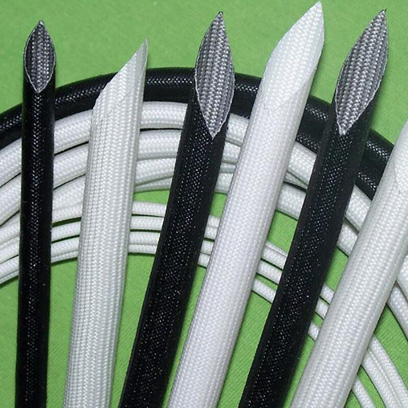 Silicone Fiberglass Sleeving Braided Wires Cable Protective Tubing Insulation