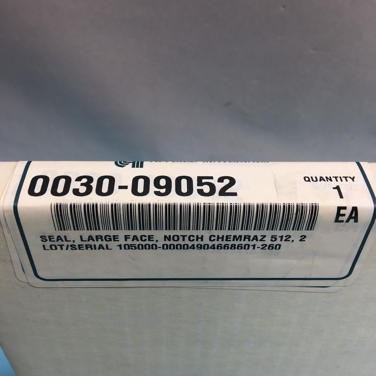 AMAT 0030-09052 SEAL, LARGE FACE, NOTCH CHEMRAZ 512, 200, 155481