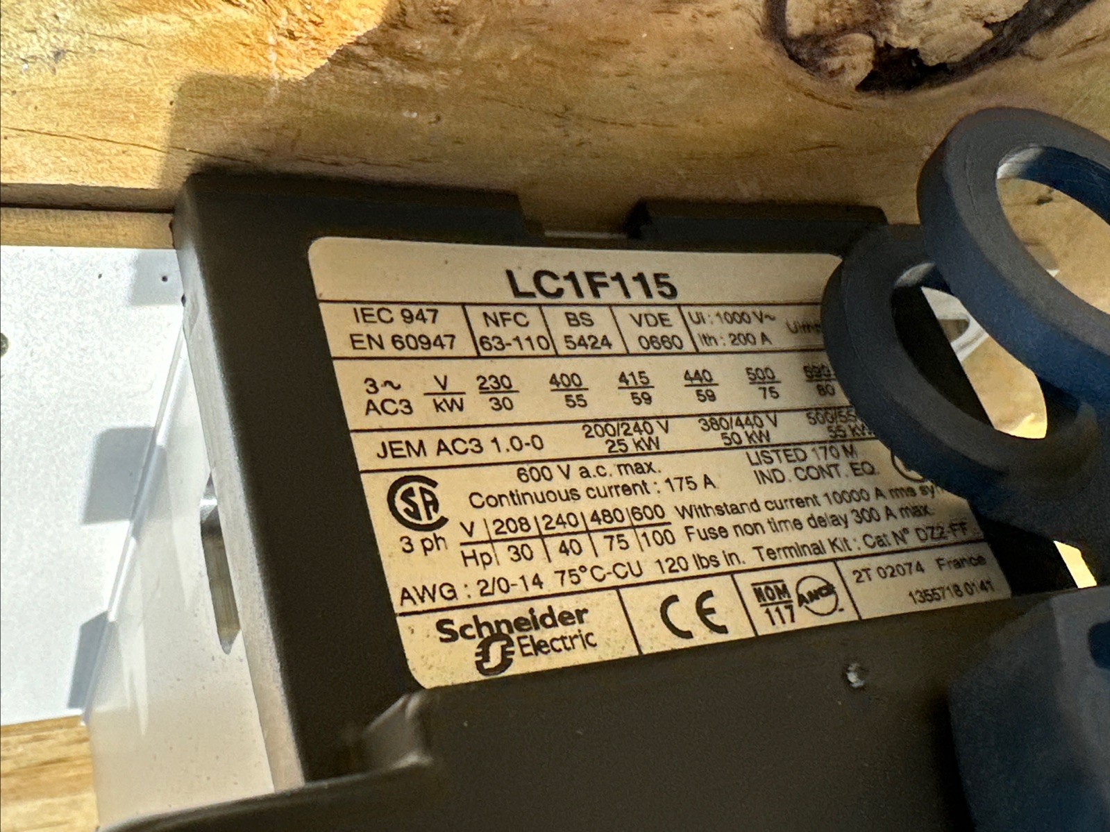 Square D Telemecanique Contactor LC1F115 Set Of 3
