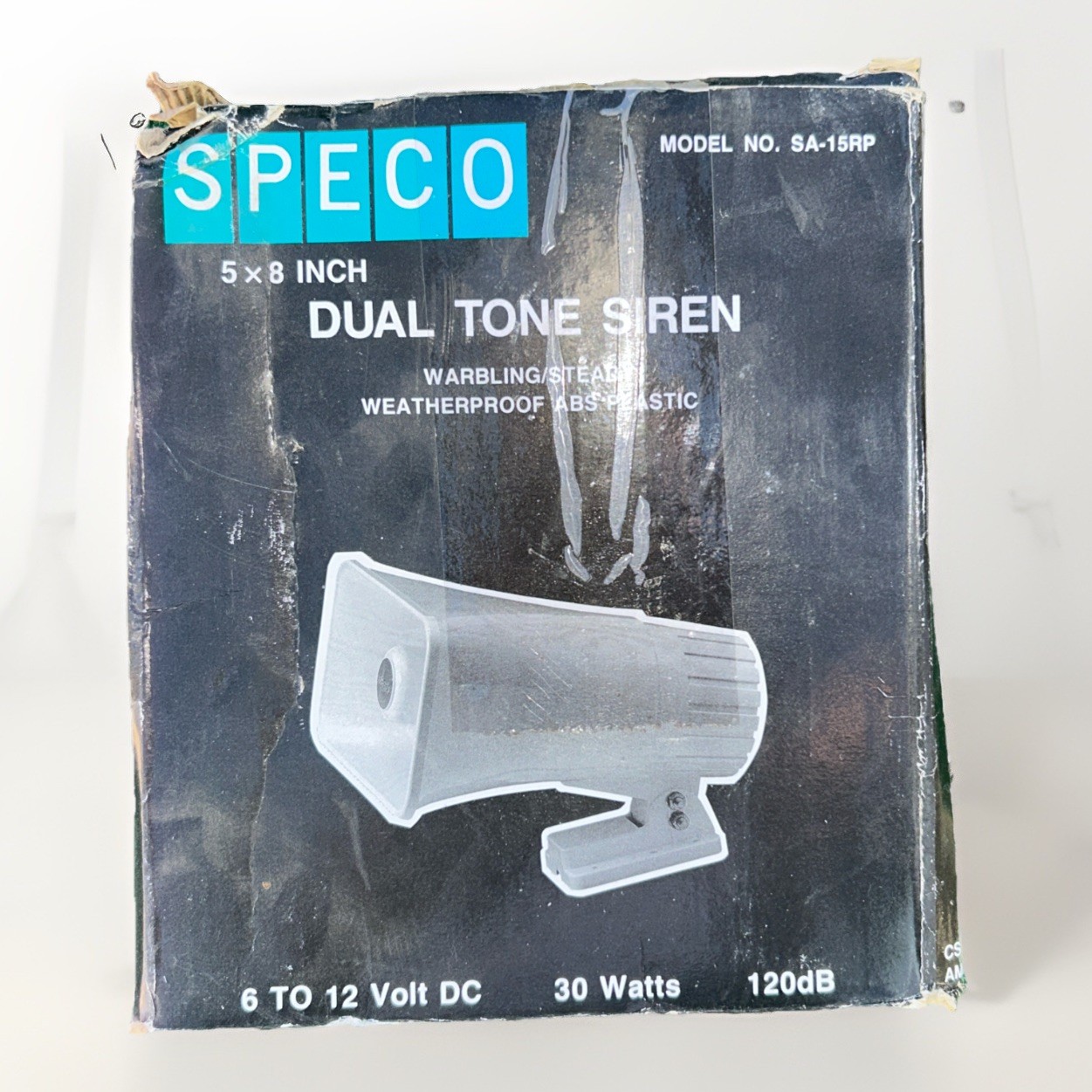 SPECO SA-15RP Dual Tone Siren 30 Watts 120dB 6 To 12 Volt DC 5×8”