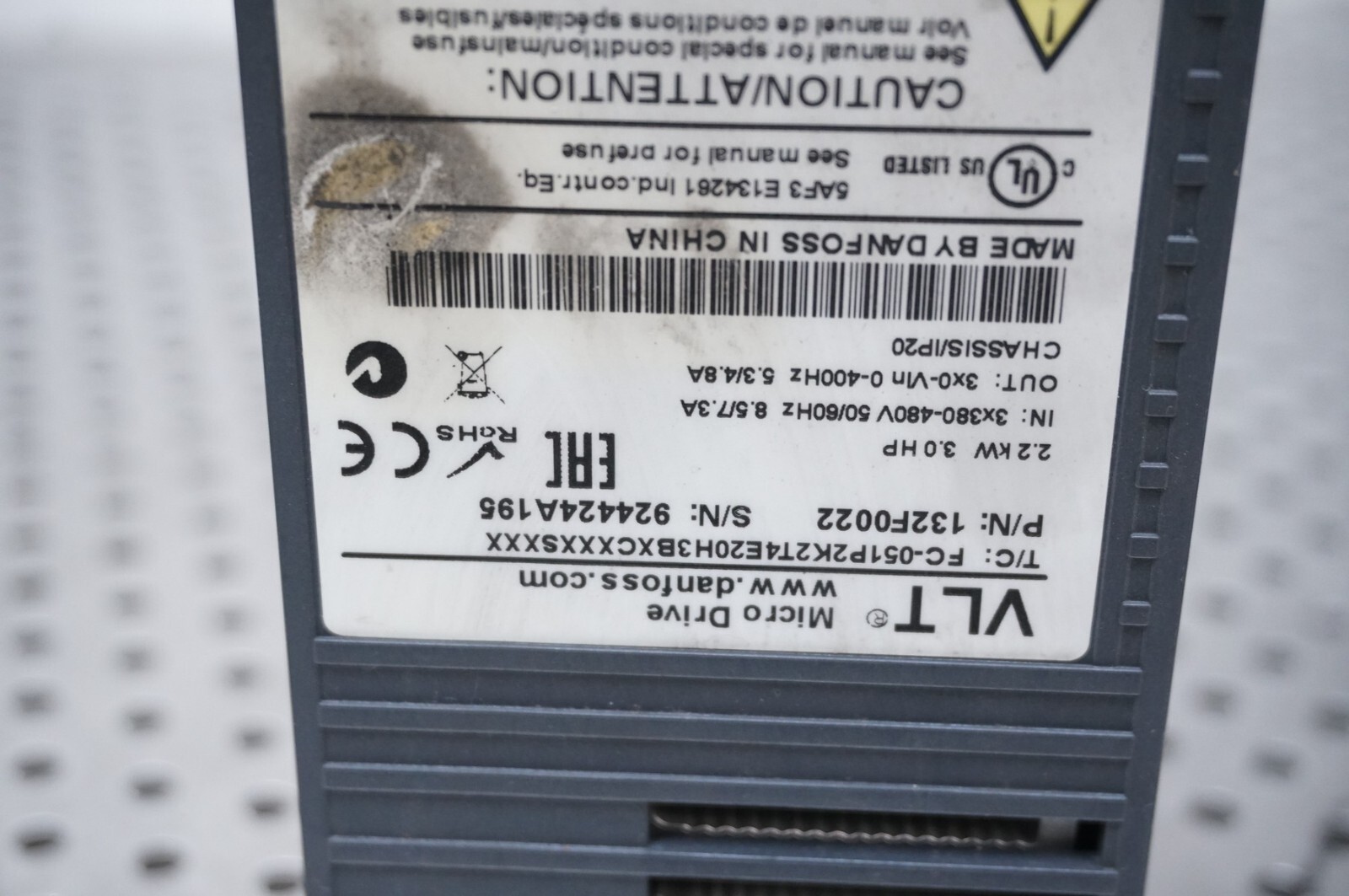 Danfoss 132F0022 FC-051P2K2T4E20H3BXCXXXSXXX VLT MICRO DRIVE
