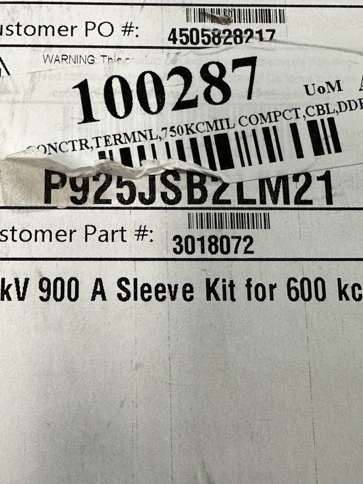 Richards Mfg P925JSB2LM21 Disconnectable Joint Sleeve P925JS 28kV 600kcmil