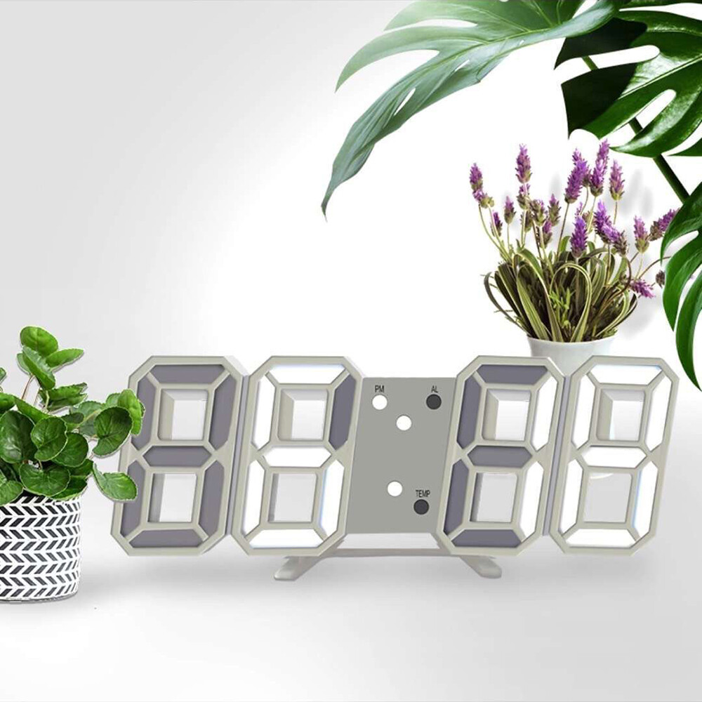 USB Fashion 3D LED Digital Clock Multifunction Electronic Clock Home Decoration