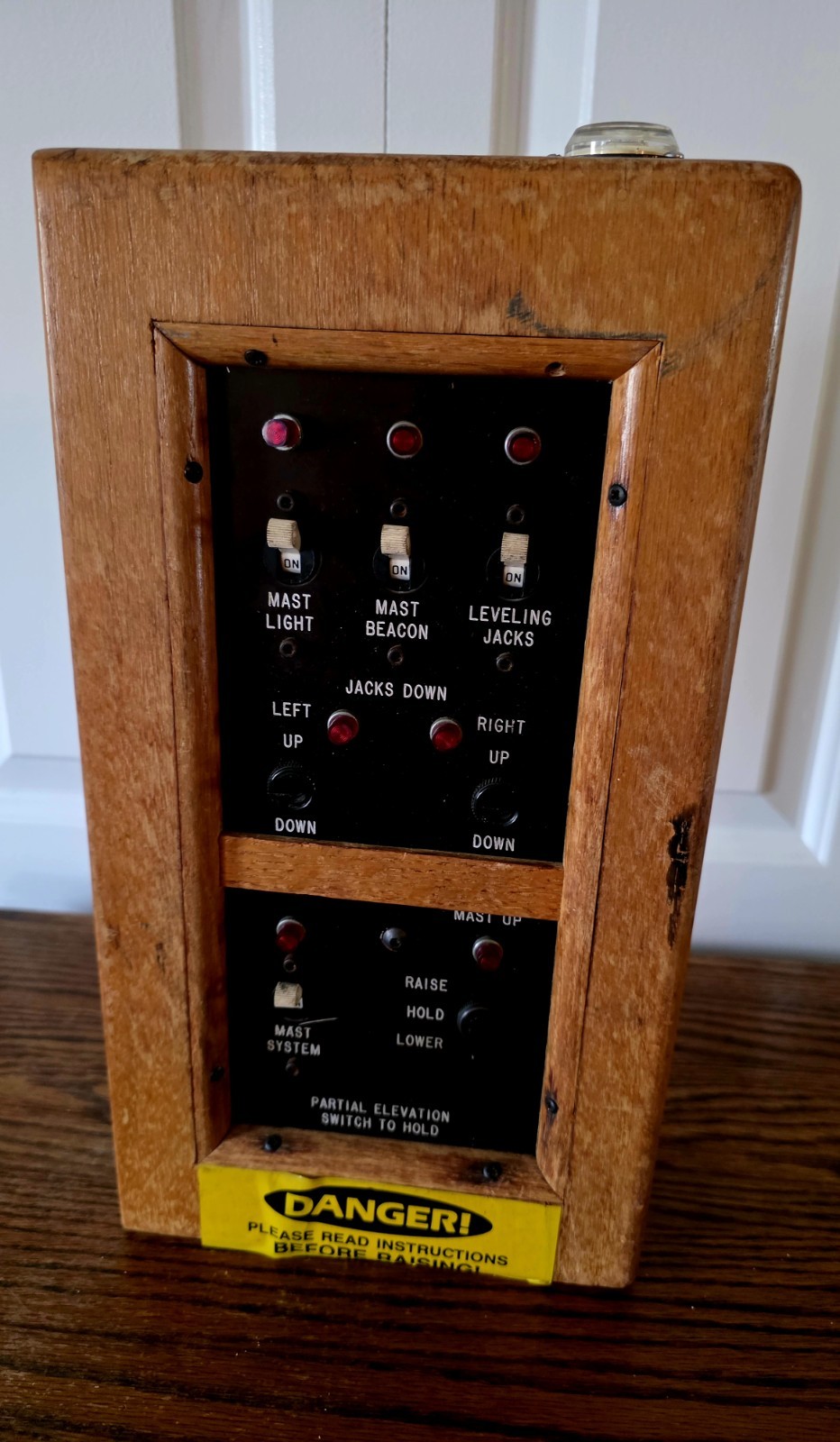 Vintage Broadcast Hydraulic Mast Control Panel – Steampunk Switchboard Display