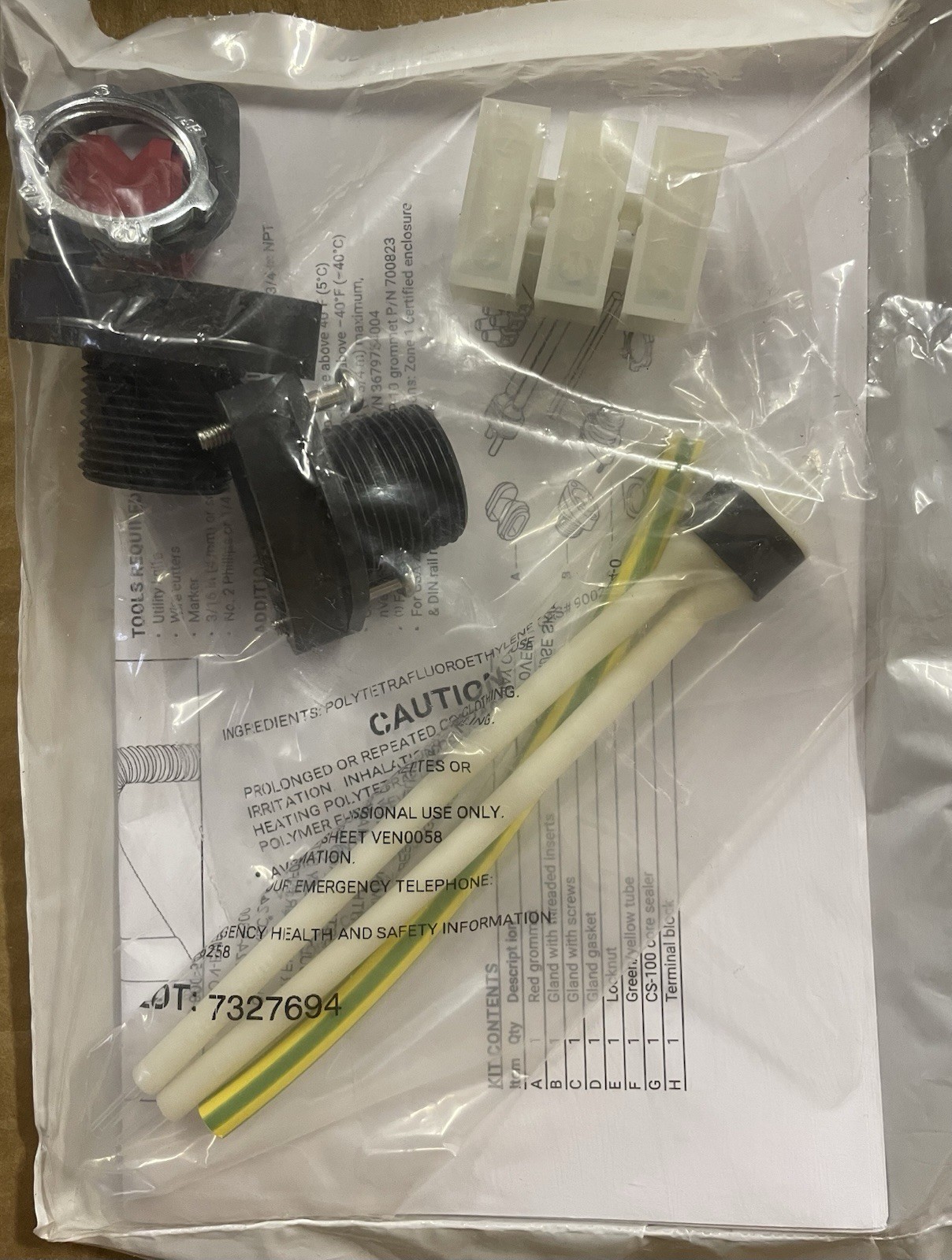 NVENT THERMAL C75-100-A Raychem Heating Cable Gland Kit
