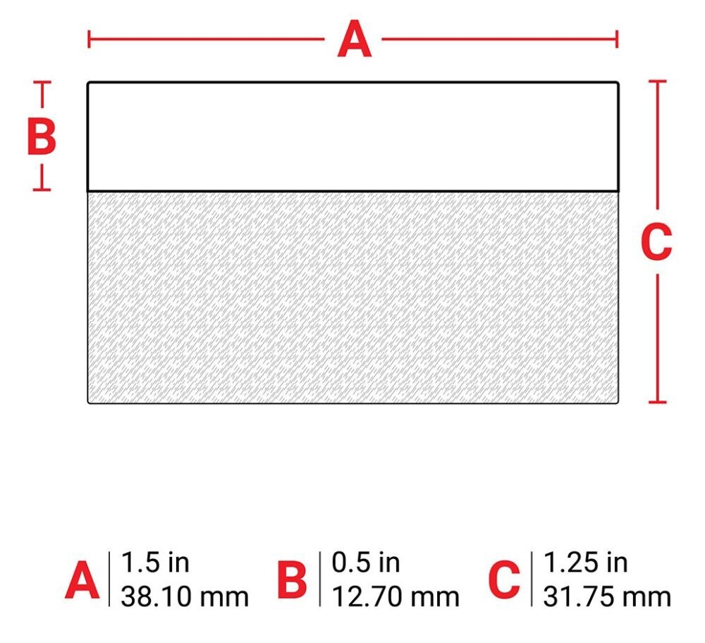 Brady M-115-427, 1.5″ x 1.25″, 10 to 4, Black/White, Self-Laminating Label, 1pc