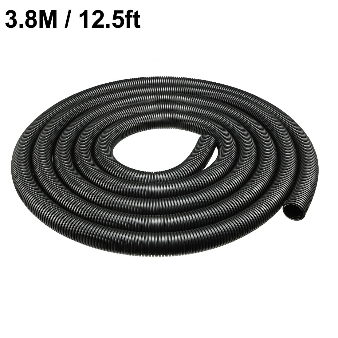 3.8 M 20×25 mm PP Flexible Corrugated Conduit Tube for Garden,Office Black