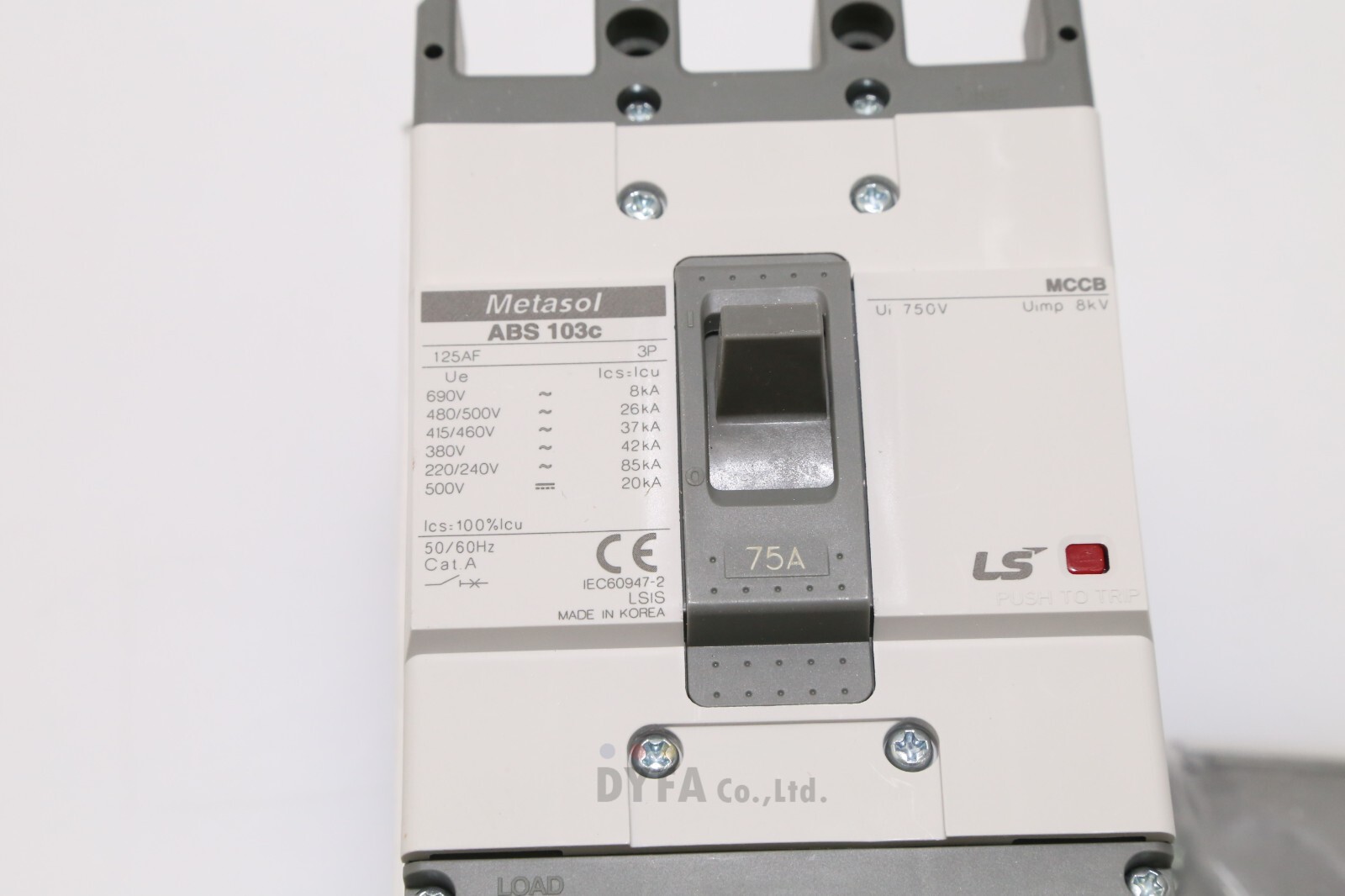 LS NIB METASOL WIRING BREAKER ABS 103C 75A 3P ELEC-I-2902=9J21