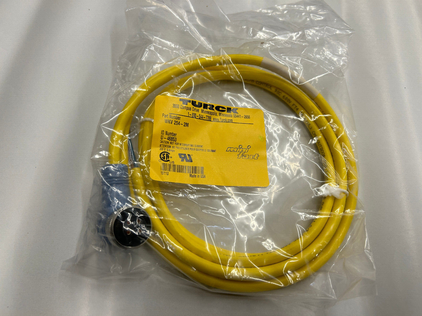 NEW TURCK WKV 254-2M Cable Cordset