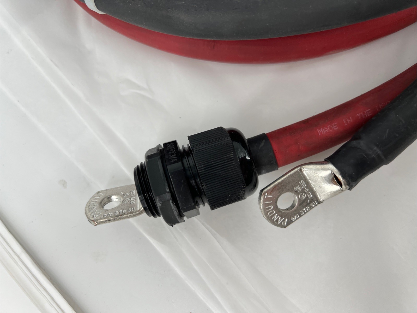 2/0 Gauge Pure Copper Ultra Flexible Welding & Battery Cable Black & Red w Lug