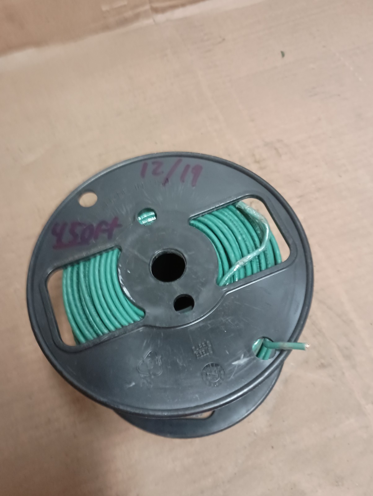 12 AWG Copper Stranded Wire 450′ FT Roll THHN/THWN 600 Volt UL Listed – Green