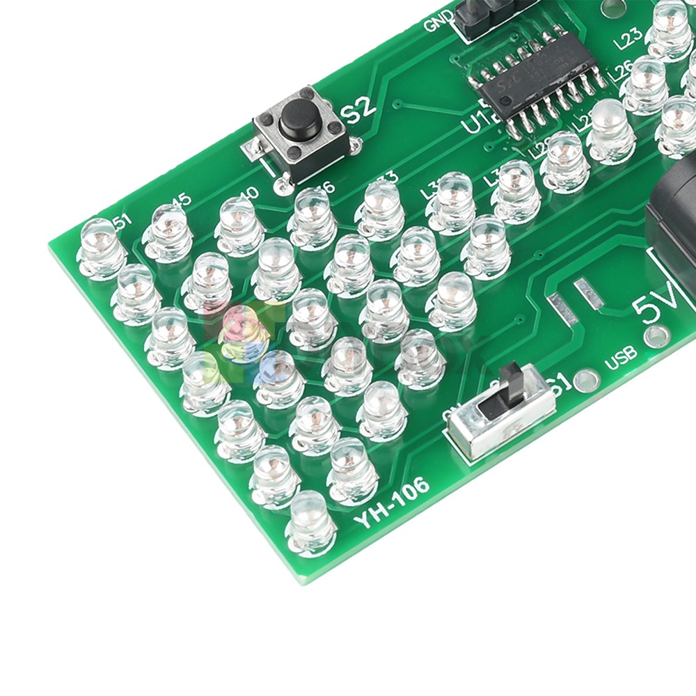 Electronic Hourglass DIY Kit Funny Practice Soldering Kit w/ LED DC Power Cable
