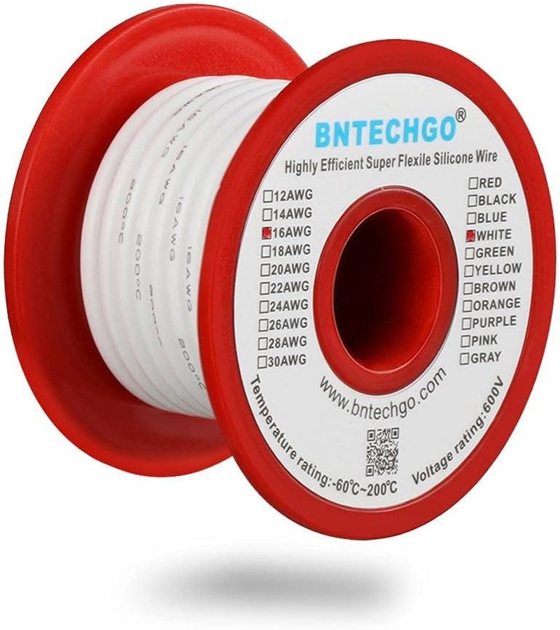 16 Gauge Silicone Wire Spool Red and Black Each 50Ft Flexible 16 AWG Stranded Ti