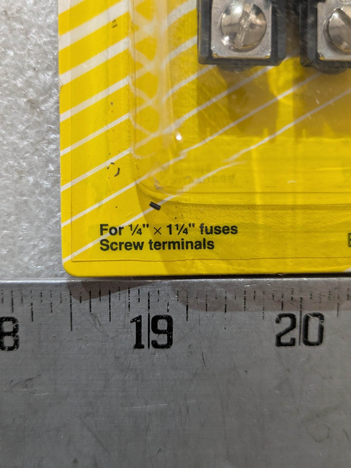 Bussmann BP/S-8301-2 Fuse Block 2-Pole for 1/4in x 1-1/4in Fuses Screw Terminal
