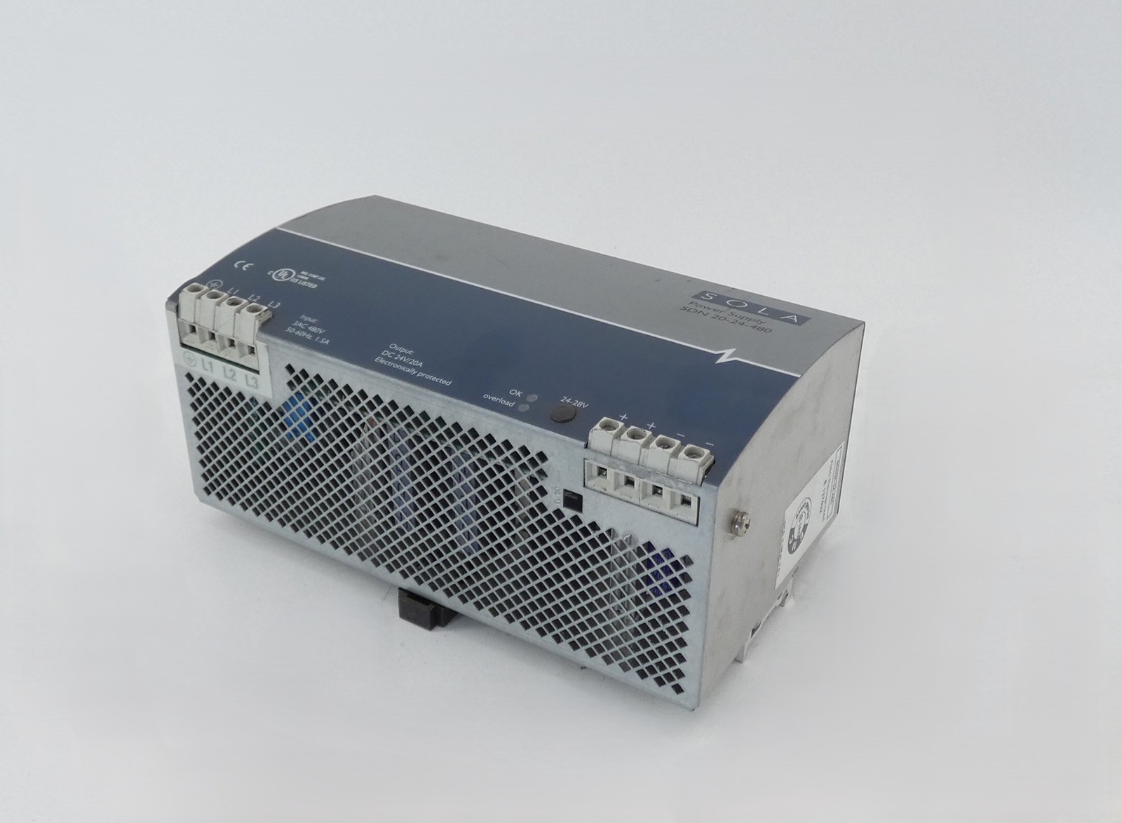 Sola SDN 20-24-480 Power Supply 24VDC 20A 50-60Hz