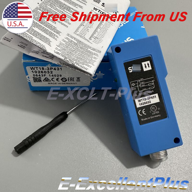 1PCS For Sick WT18-3P431 1026032 Optical Photoelectric Sensor 10-30VDC PNP 4Pins