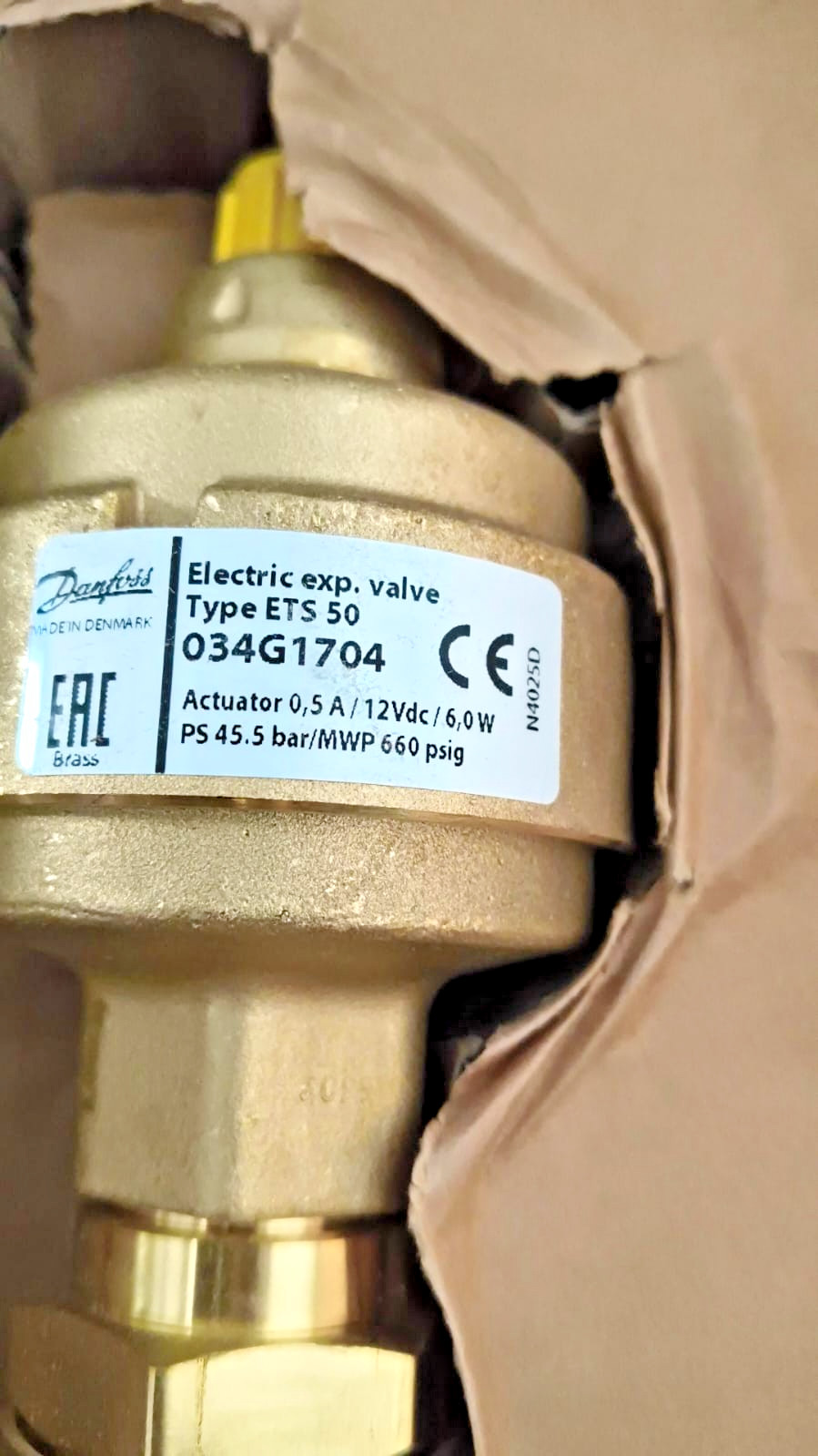 1PC- DANFOSS 034G1704 REFRIGERATION ETS 50 Electric exp. valve – NEW