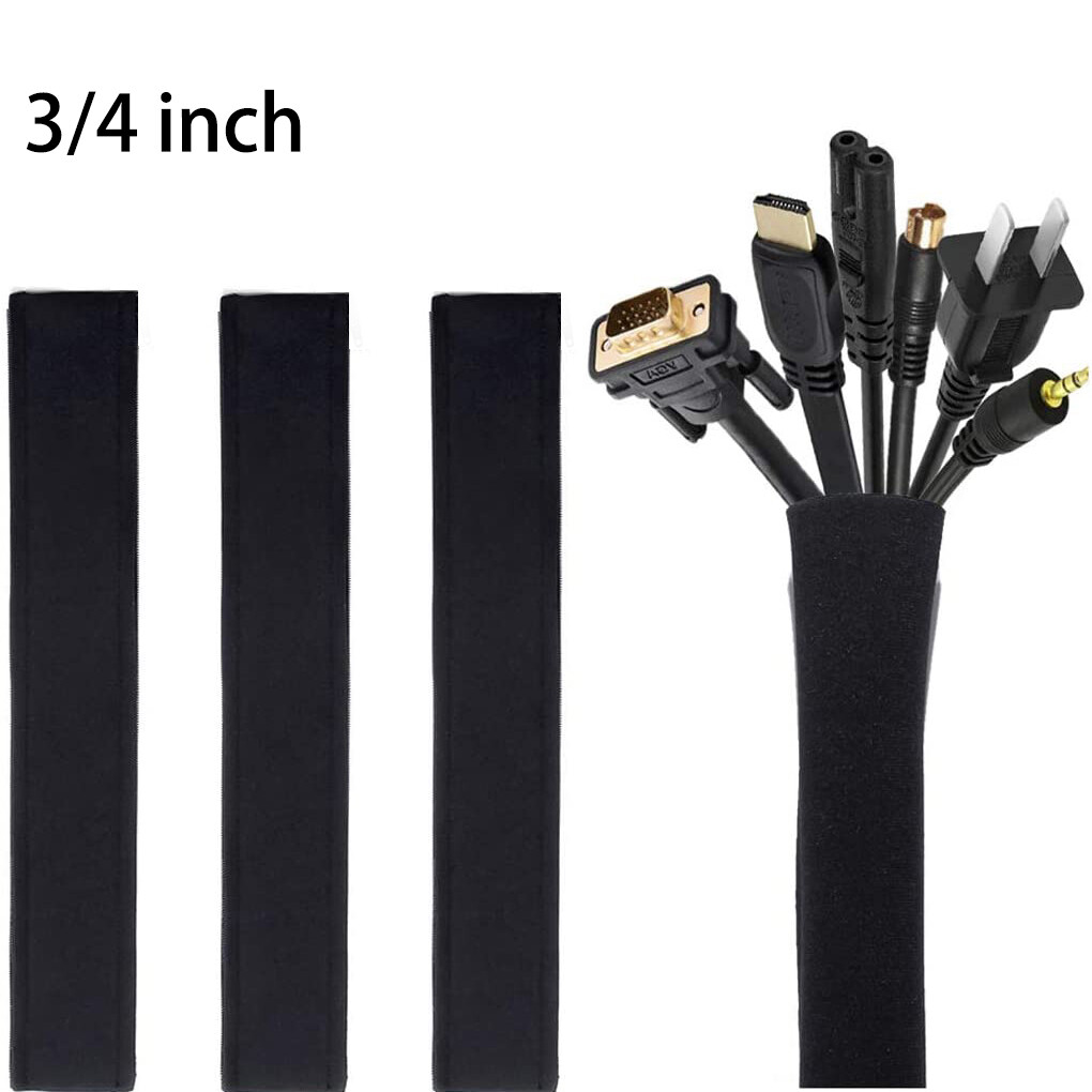 3/4inch 20Ft Braided split Cable Sleeve Cord Organizer Flexible Wire Wrap Cover
