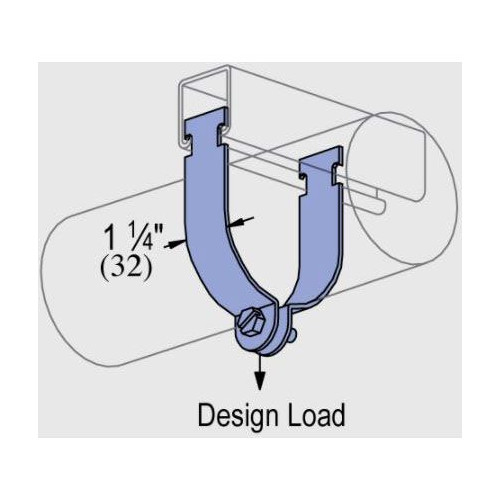 UNISTRUT P2025-HG, Pipe Clamp, 3/8″ OD, HDG Steel, 2-Piece, Tubing to Strut, 1pc