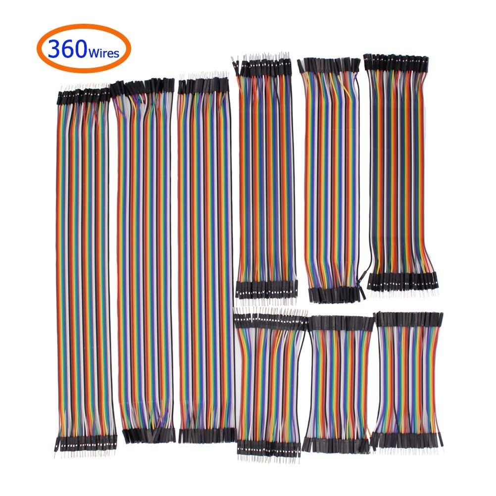 360-Pc Multicolor Jumper Wires Kit – 30/20/10cm Dupont Cables for Arduino & Rasp