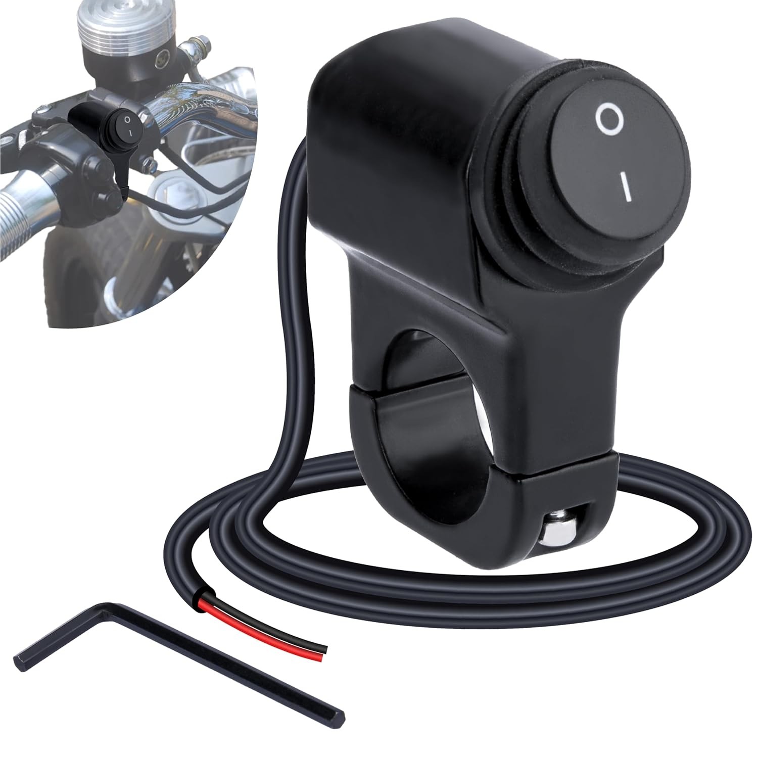 Motorcycle Handlebar Switch 12V, Waterproof Motorcycle Light Toggle Switch | Alu