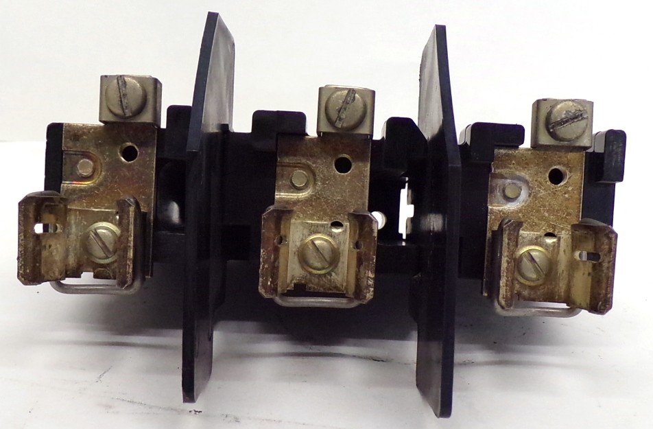 ALLEN BRADLEY FUSE BLOCK, CAT NO. 1494V-FS30, SERIES A, 30 AMPS, 600 VOLTS