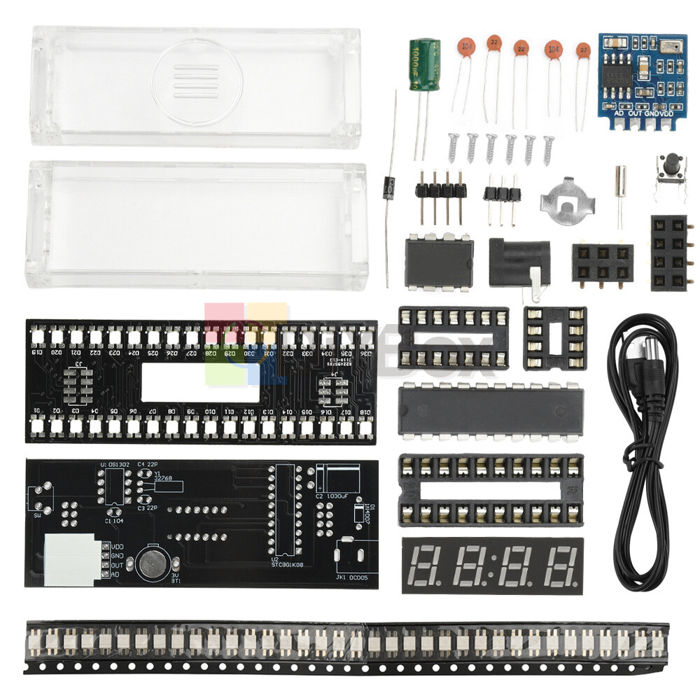 DIY Digital Clock Kit Voice Control Music Spectrum Display LED DIY Soldering Kit