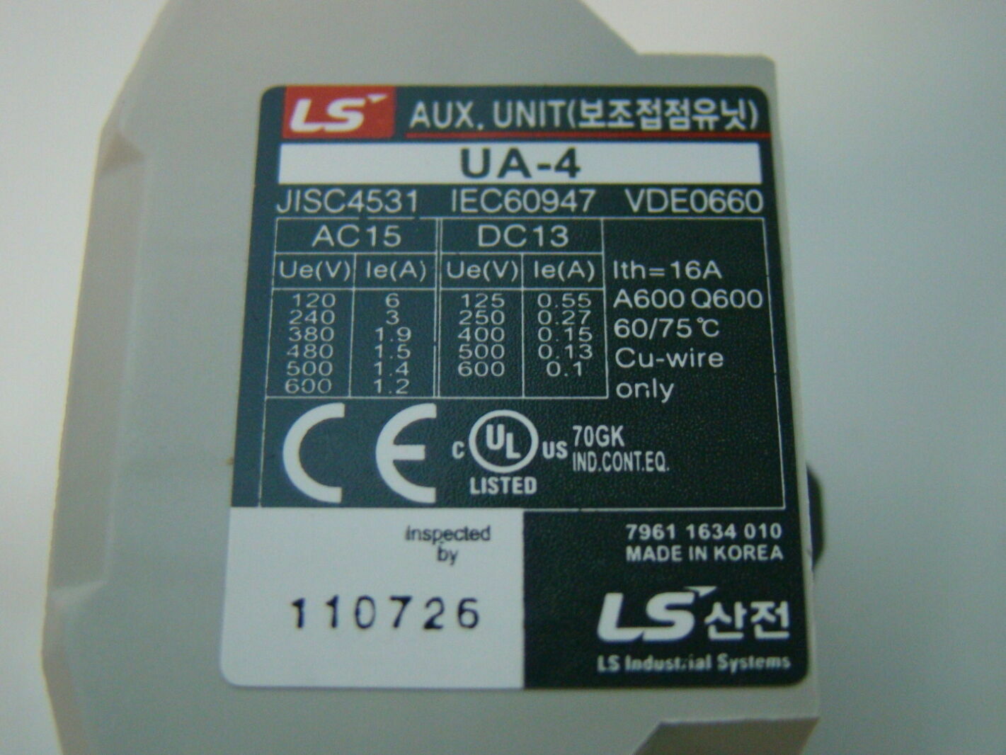 (10) LS Industrial Systems Aux Contactor Units UA-4