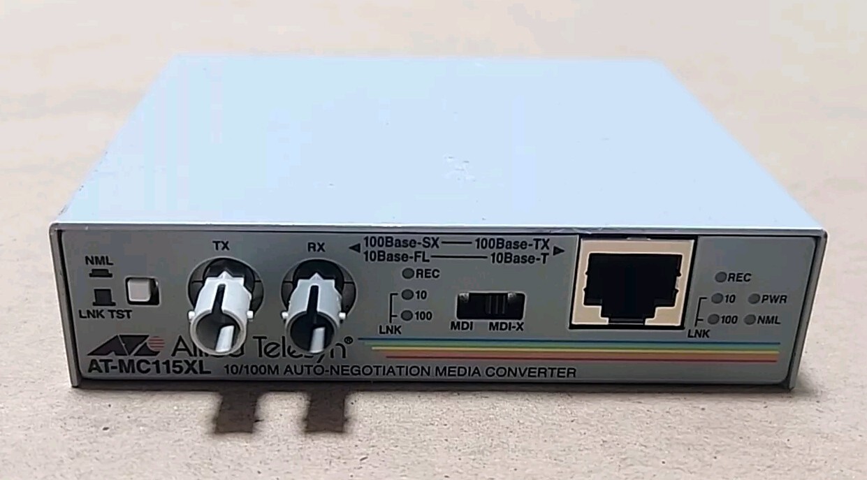 *PREOWNED* Allied Telesyn AT-MC115XL 10/100M Auto-Negotiation Converter Warranty