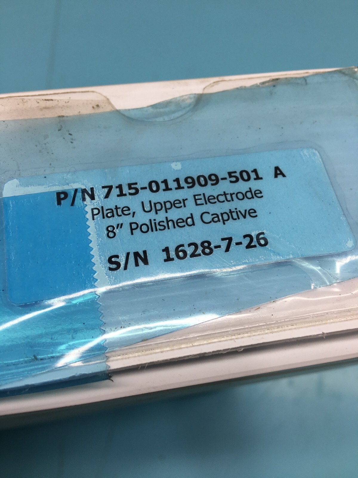 LAM 715-011909-501 PLATE, UPPER ELCTDRODE 8″ POLISHED CAPTIVE, 123435