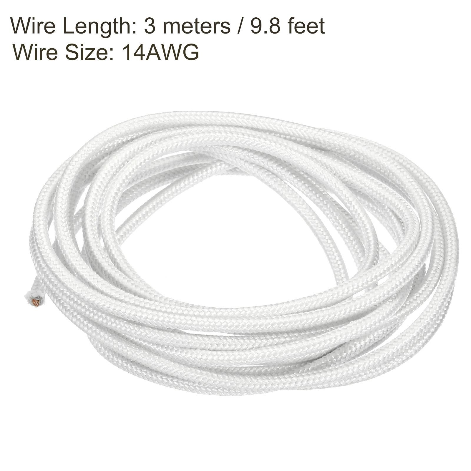 9.8ft 14AWG Electronic Wire High Temperature Electrical Mica Cable White