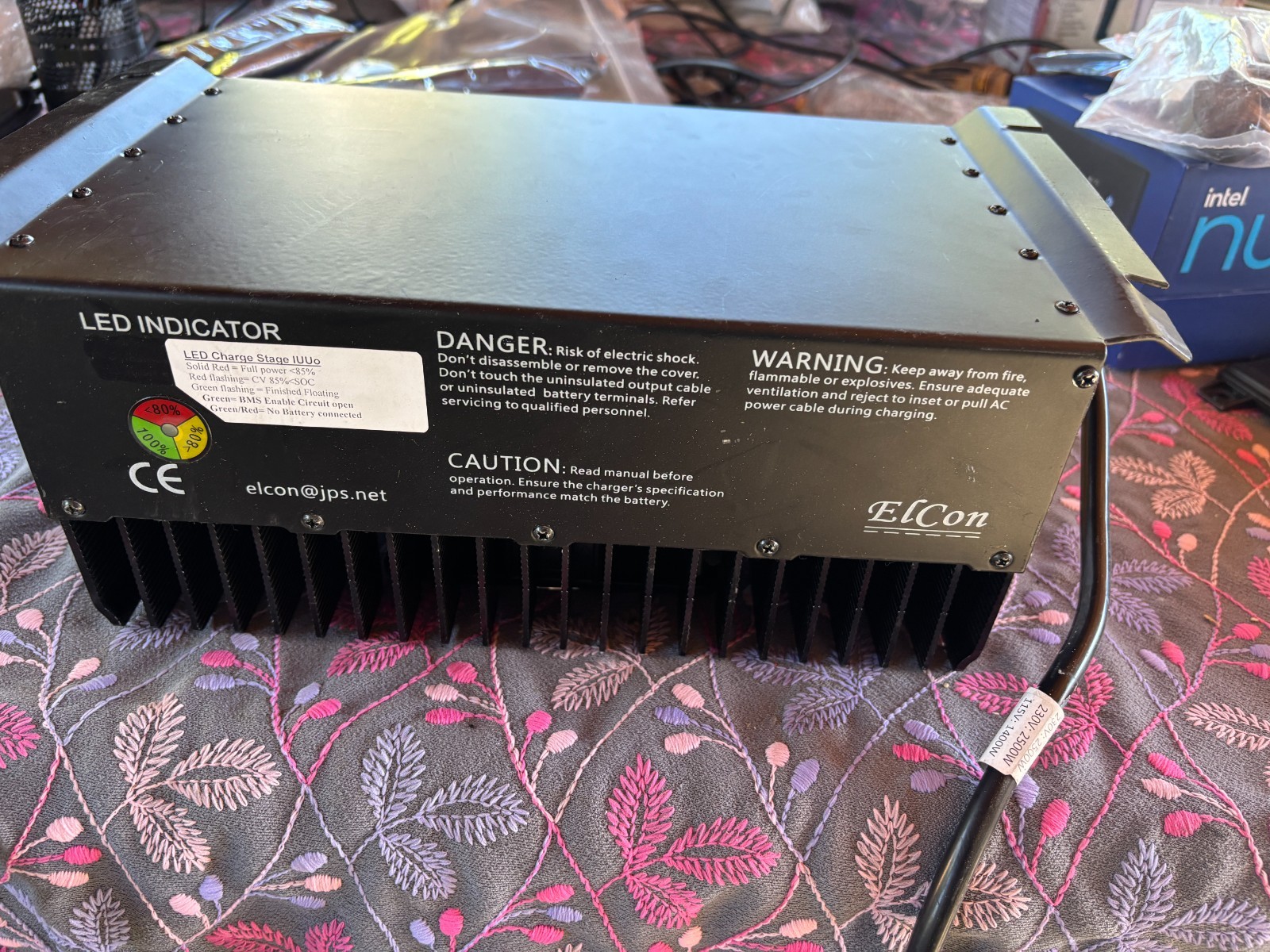 Elcon 312V 7A HF PFC Industrial Lead Acid Battery Charger TCCH-312-7