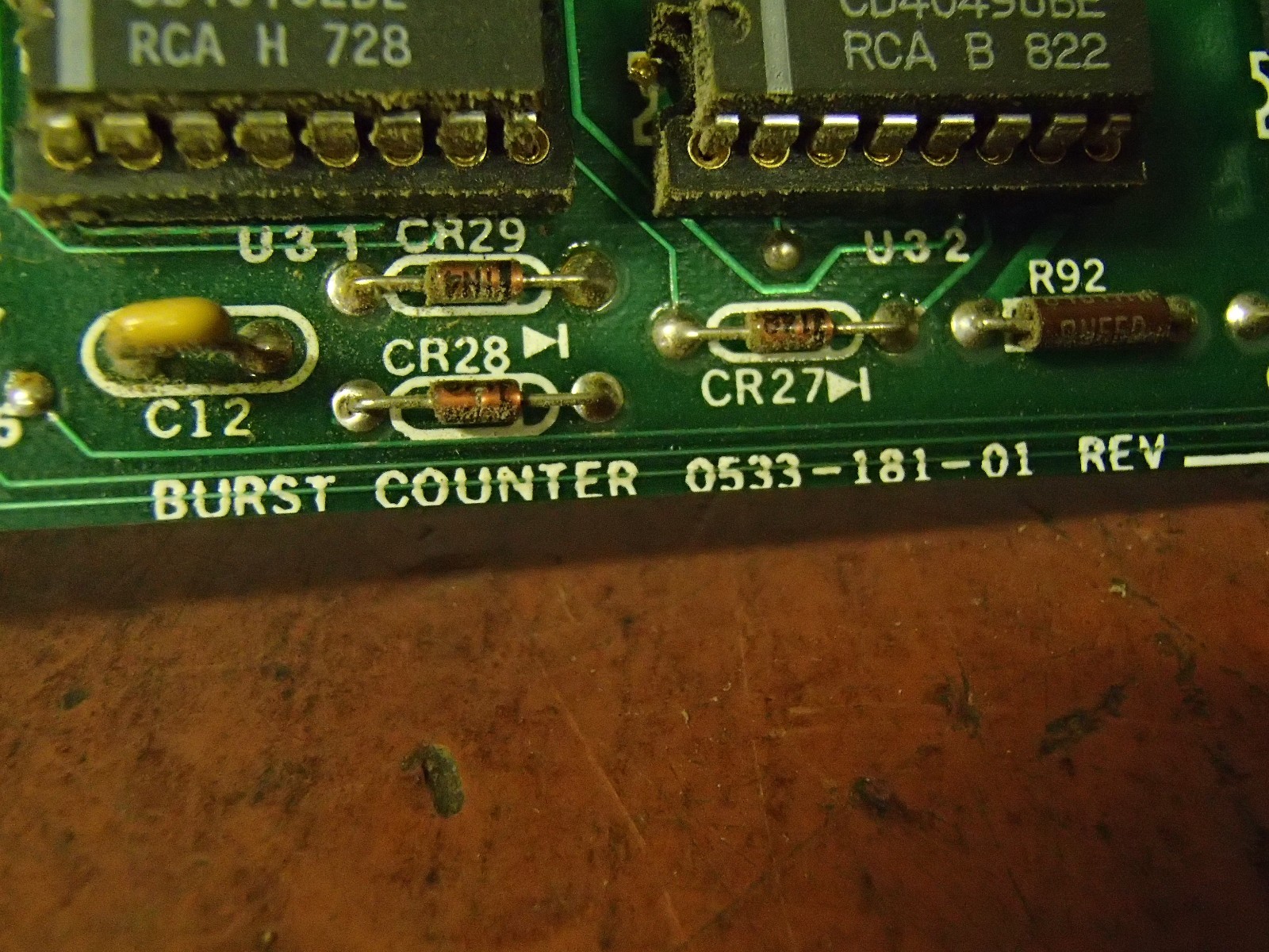Coherent General Burst Counter 0533-181-01 _ 053318101 _ 0533-181-02 Rev B Card