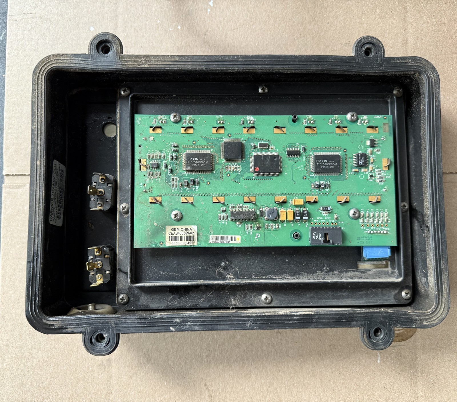 CARRIER 2100A, 2500A X2 CONTROL PANEL DISPLAY P/N: 91-00312-02