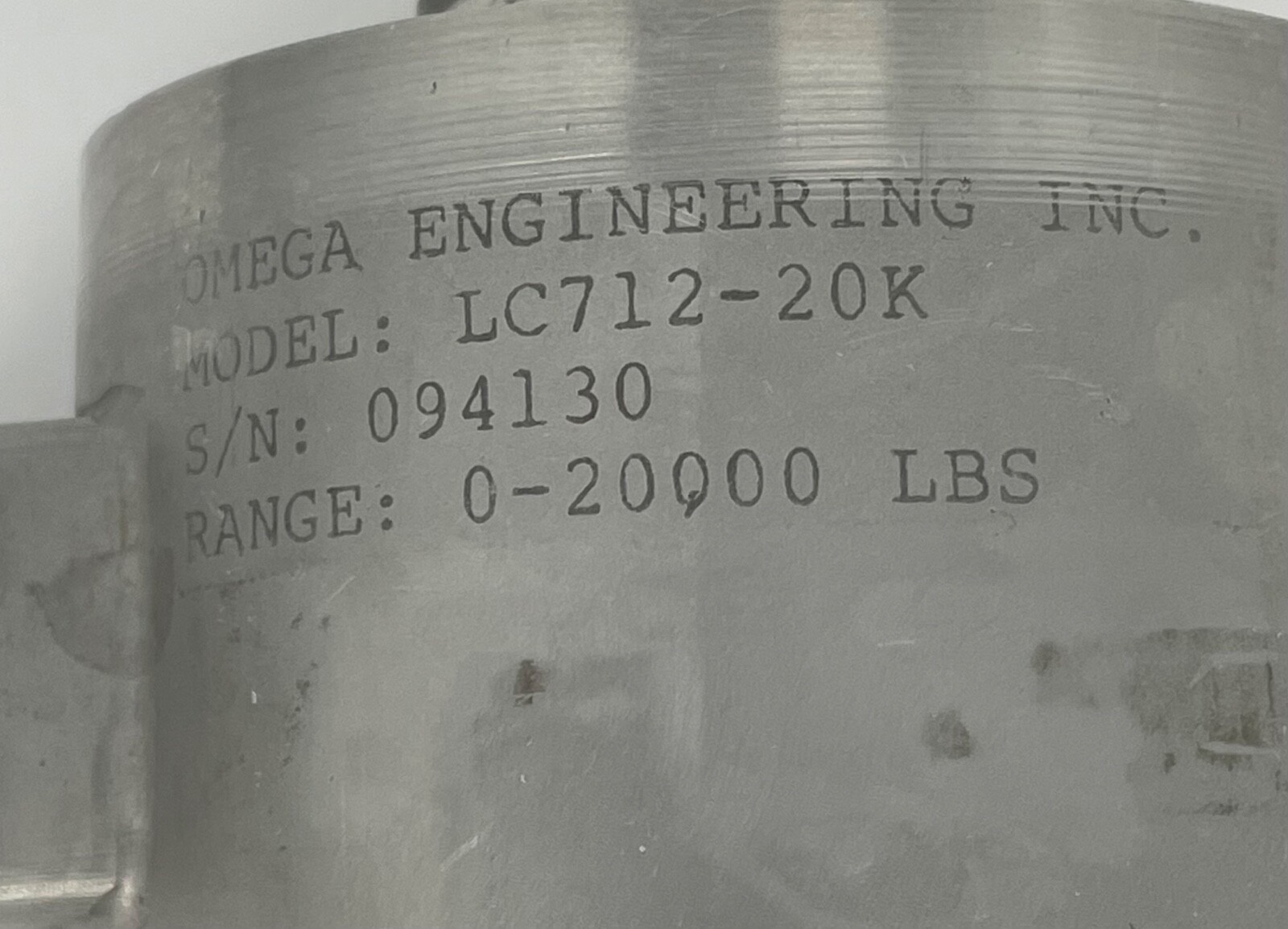 OMEGA ENGINEERING LC712-20K load cell never installed on shelf as spare